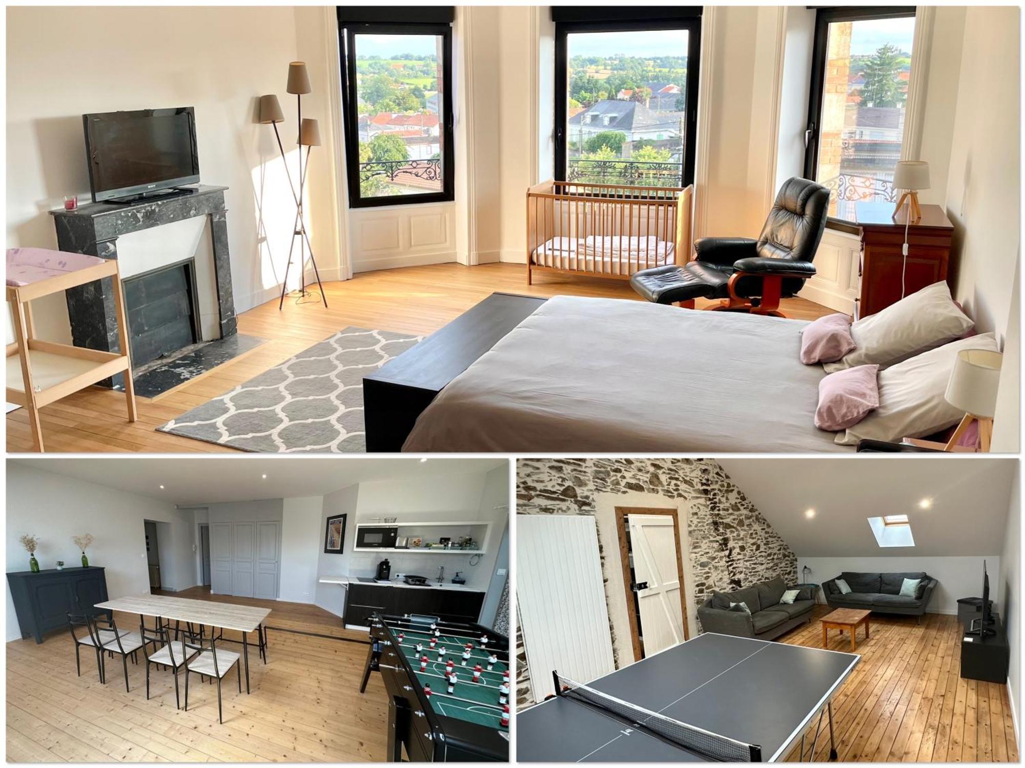 Appartement 160M2 - 2E Etage Maison De Maitre Beaupreau-en-Mauges Luaran gambar